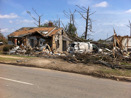 Photo: Charlie Sheen's photo of Tornado Devastation in Alabama