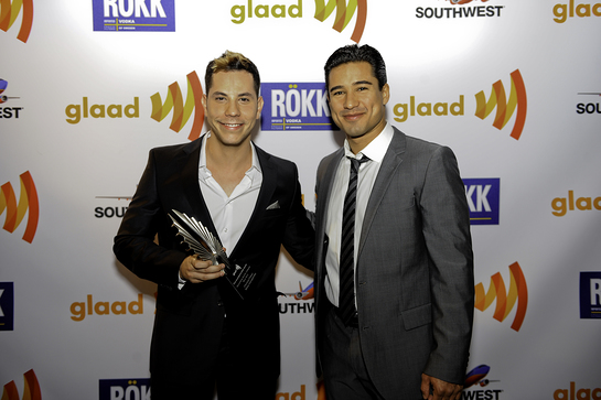 Photo: Christian Chaves and Mario Lopez at GLAAD Media Awards