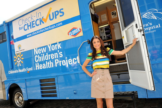 Photo: Bethenny Frankel checks-in at the Children's Health Fund (CHF) Mobile Medical Clinic to kick-off the Clorox and CHF Check in for Checkups program