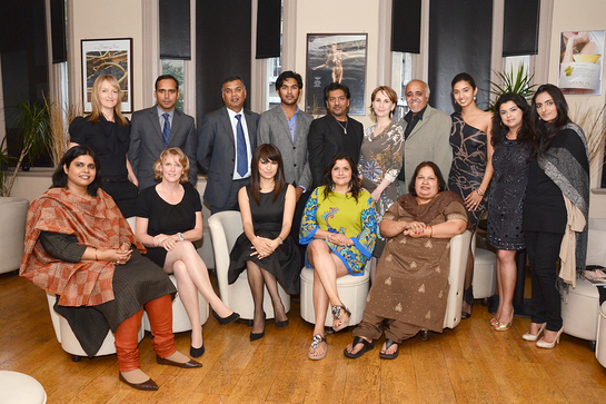 Photo: Guests at a special 'Dinner in the Dark' for Sightsavers