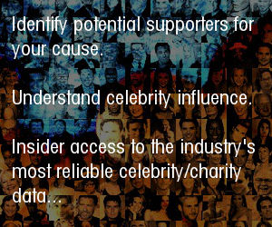 Insider access to the industry's most reliable celebrity/charity data