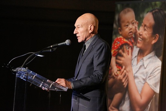 Sir Patrick Stewart at the International Rescue Committee's annual Freedom Award Dinner