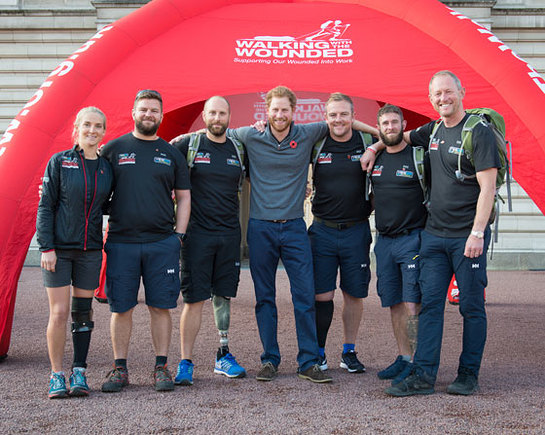 Prince Harry welcomes WWTW's Walk of Britain to Buckingham Palace