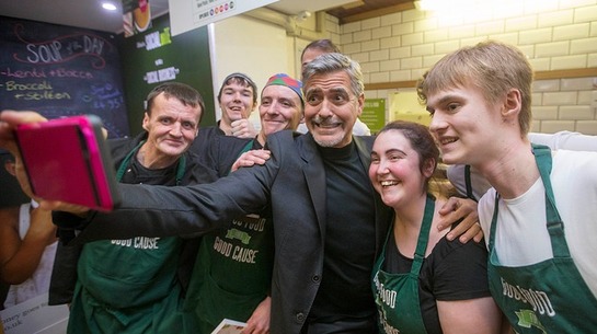 George Clooney Visits Social Bite