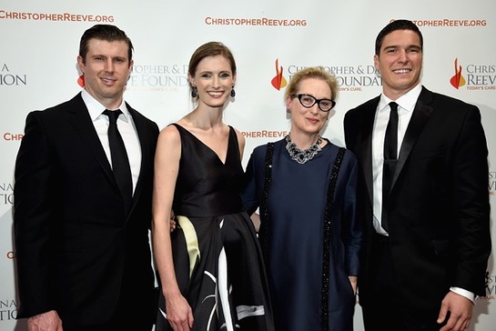 Meryl Streep With Matthew, William and Alexandra Reeve Givens