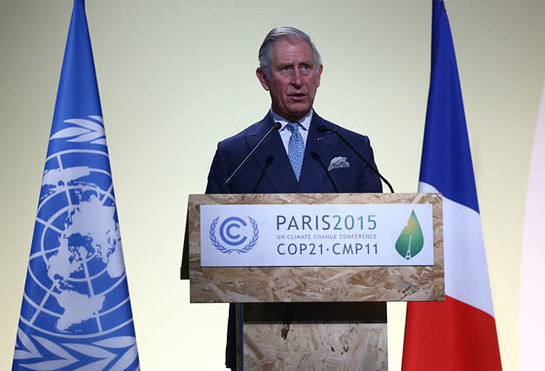 The Prince of Wales makes a keynote speech at the opening session of COP21 in Paris