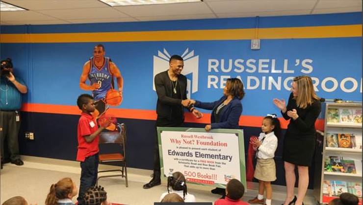 Russell Westbrook covered the cost of the books for the children