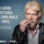 Richard Branson Bites His Nails To Help Rhinos