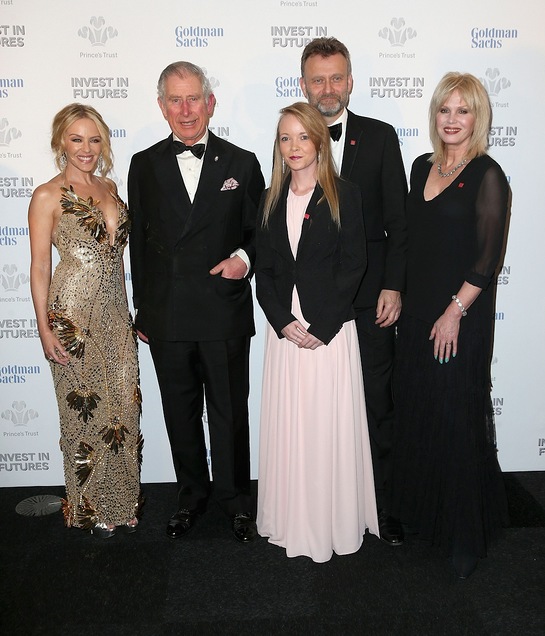 Prince Charles with Kylie Minogue, Hugh Dennis and Joanna Lumley Prince Charles with Kylie Minogue, Hugh Dennis and Joanna Lumley