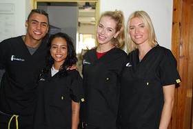 Quincy Brown, Karrueche Tran, Miss USA Olivia Jordan and Kristen Taekman were dressed and ready to see Smile Train's local surgeons perform life-changing cleft surgeries firsthand.