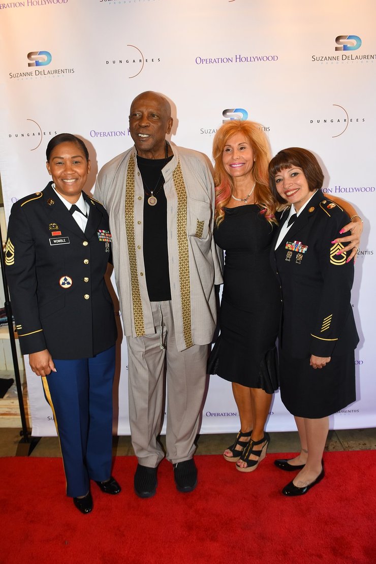 Sergeant First Class Martha Leone Assistant Inspector General, and Master Sergeant Kieon Womble Assistant Inspector General, Louis Gossett Jr., Suzanne DeLaurentiis