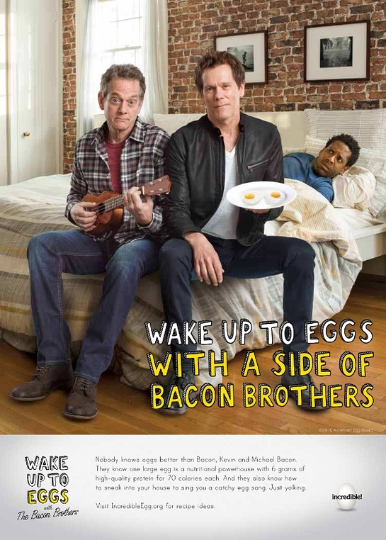 America's egg farmers are teaming up with the Bacon Brothers to wake people up to the benefits of eating eggs for breakfast