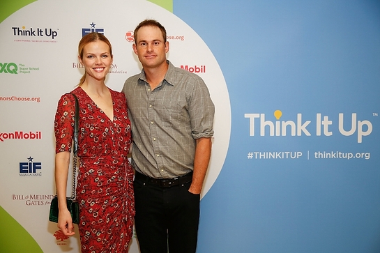 Andy Roddick and Brooklyn Decker at EIF's Think It Up Live Event