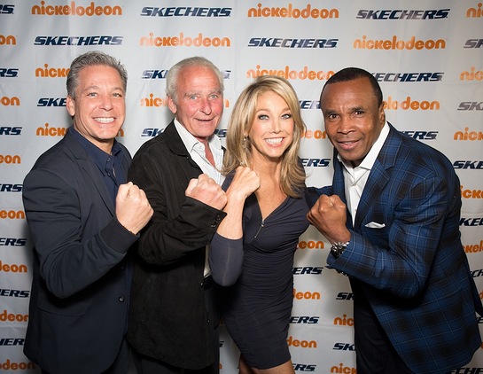 SKECHERS President Michael Greenberg, SKECHERS CFO and COO David Weinberg, fitness guru Denise Austin and Sugar Ray Leonard