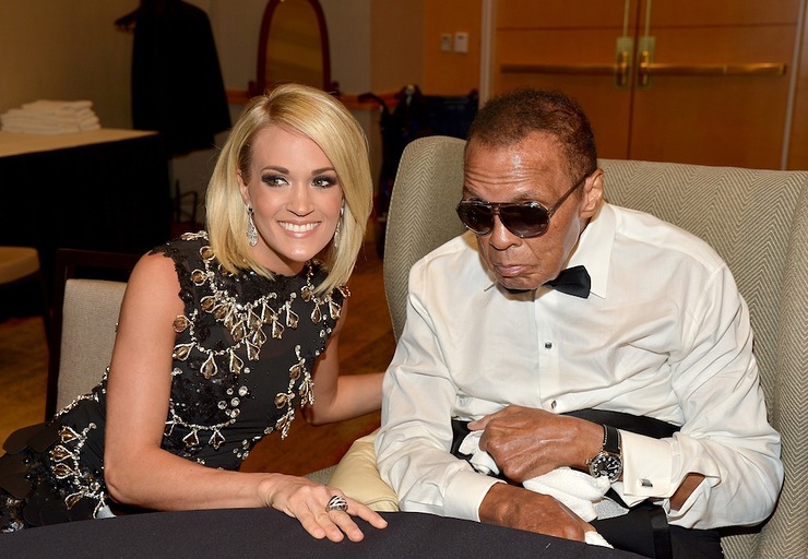 Muhammad Ali and honoree Carrie Underwood attend Muhammad Ali's Celebrity Fight Night XXII