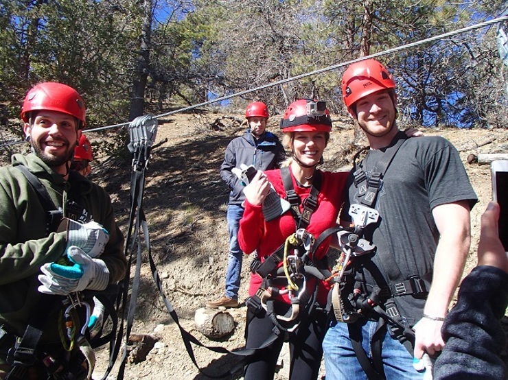 Brooklyn zip-lining with two lucky winners selected on Omaze, the experience driven fundraising platform.