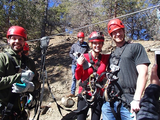 Brooklyn zip-lining with two lucky winners selected on Omaze, the experience driven fundraising platform.