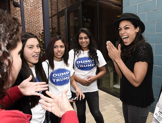 Rosario Dawson at the mitu T.A.C.O. Challenge