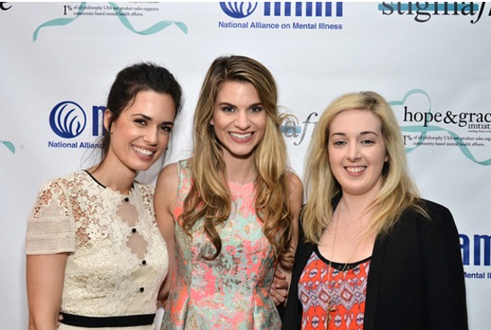 Torrey DeVitto, Rachel McCord and Jamie Stone at the Philosophy and NAMI #stigmafree luncheon in honor of Mental Health Awareness month