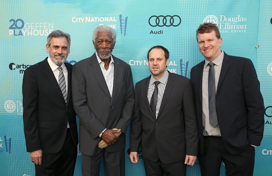 (L-R) Randall Arney (Artistic Director), Morgan Freeman, Jeff Skoll and Gil Cates, Jr. (Executive Director) (L-R) Randall Arney (Artistic Director), Morgan Freeman, Jeff Skoll and Gil Cates, Jr. (Executive Director)