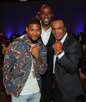 Usher, Magic Johnson and Sugar Ray Leonard