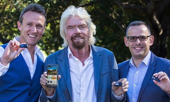 Glenn Riseley, GCC Founder and President (left), Sir Richard Branson (middle) and Tom Sermon, GCC CEO (right)