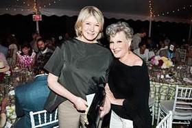 From left to right: Martha Stewart, Bette Midler