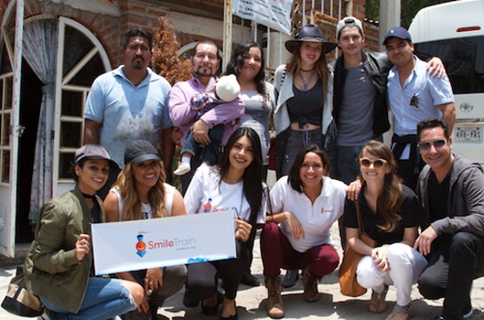 Gregg Sulkin, Bella Thorne, Nazanin Mandi and Miss Universe Mexico Kristal Silva visit Smile cleft patient at their home in Mexico