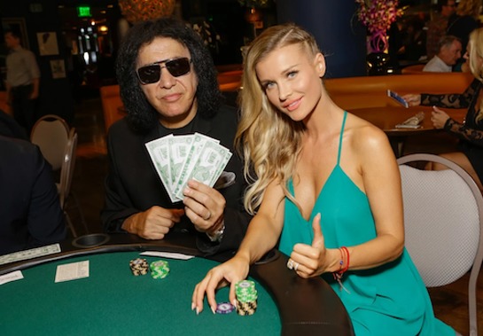 Gene Simmons and Joanna Krupa at Tower Cancer Research Foundation's 3rd Annual Ante Up for a Cancer Free Generation Poker Tournament and Casino Night