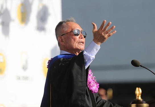 Actor and activist George H. Takei received an honorary Doctor of Humane Letters Friday during Commencement