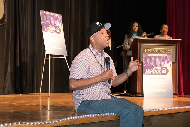 Russell Simmons addresses attendees at NOBLE's 15th Annual Youth Leadership Conference 