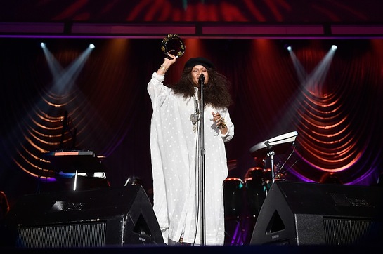 Erykah Badu performs during the 2016 Neighborhood Awards