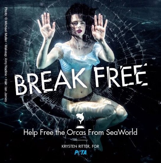Krysten Ritter in PETA's New Anti-SeaWorld Ad