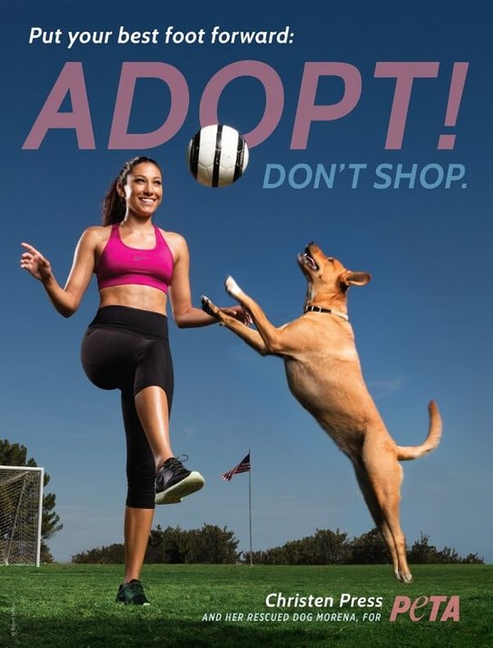 Christen Press PETA Ad