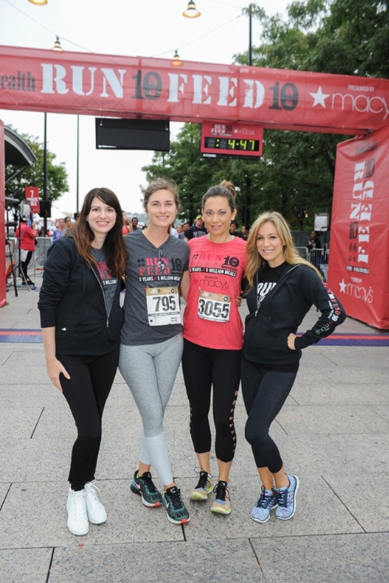 Amy Keller Laird, FEED Foundation founder Lauren Bush Lauren, ABC Good Morning America's Chief Meteorologist Ginger Zee, and Women's Health Publisher Laura Frerer-Schmidt at the 5th annual RUN 10 FEED 10 race in New York City on September 18