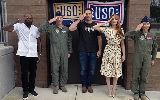 Antoine Fuqua, Chris Pratt and Haley Bennett