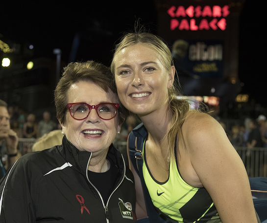 Billie Jean King and Maria Sharapova