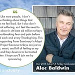 Alec Baldwin Speaks Out For Turkeys