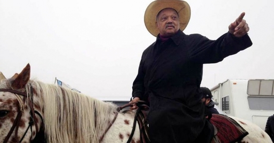 Jesse Jackson visited the protest camp near Cannonball, North Dakota, on Wednesday. Jesse Jackson visited the protest camp near Cannonball, North Dakota, on Wednesday.