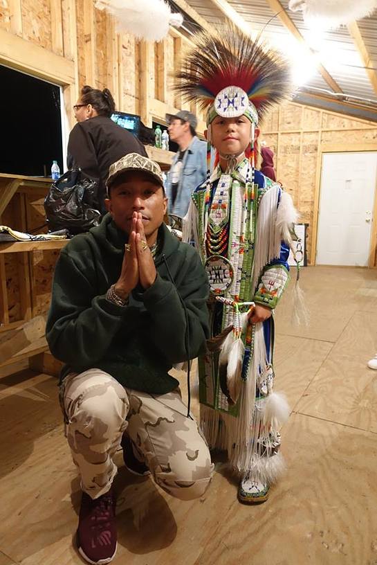 Pharrell Wililams calls attention to the children of Standing Rock's heroic efforts