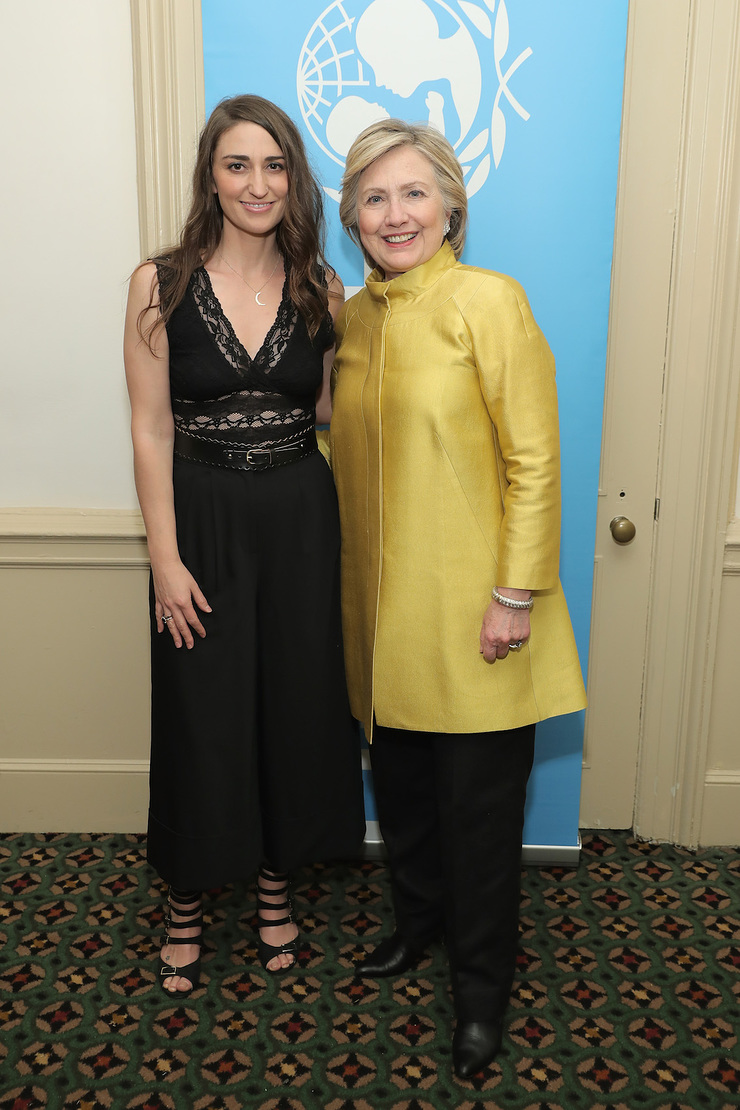 Sara Bareilles and Hillary Clinton attend the 12th annual UNICEF Snowflake Ball