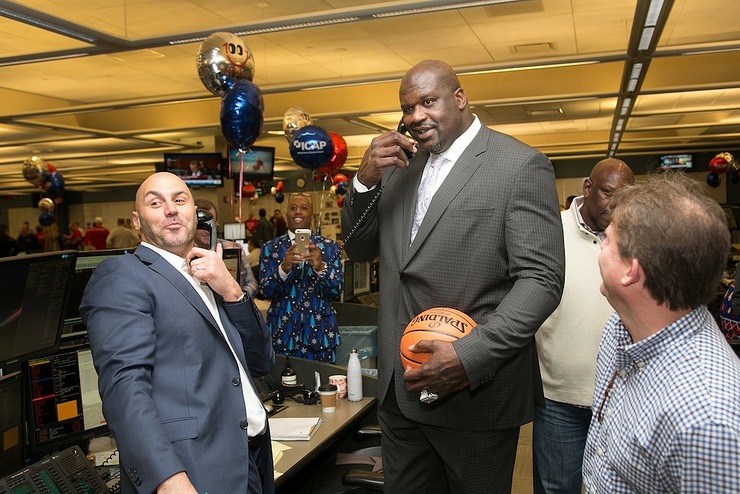 Shaquille O'Neal participated in ICAP’s 24th annual global Charity Day at the firm’s Jersey City office