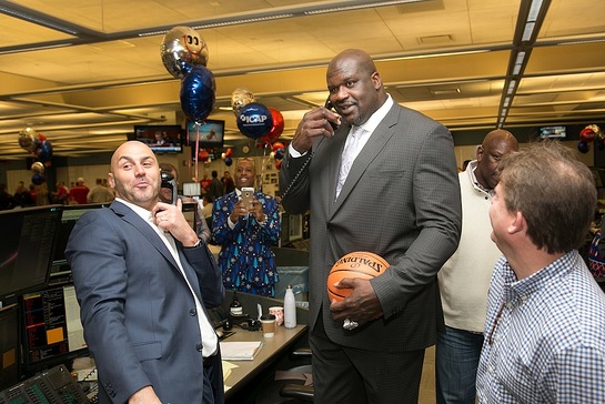 Shaquille O'Neal participated in ICAP's 24th annual global Charity Day at the firm's Jersey City office