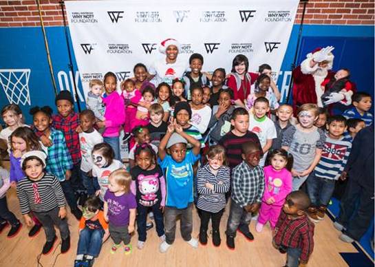 Russell Westbrook Plays Santa for over 60 Homeless Children