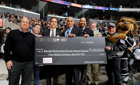 LA Kings present Ronald McDonald House Inland Empire with a check for $1 million LA Kings present Ronald McDonald House Inland Empire with a check for $1 million