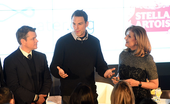 Water.org Co-Founders Matt Damon and Gary White with Arianna Huffington