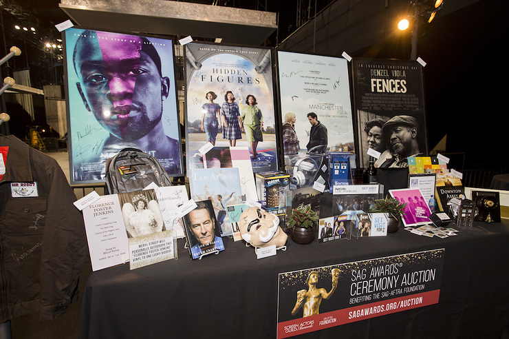 Signed collectibles and items from the annual The SAG Awards Ceremony Auction benefiting the SAG-AFTRA Foundation