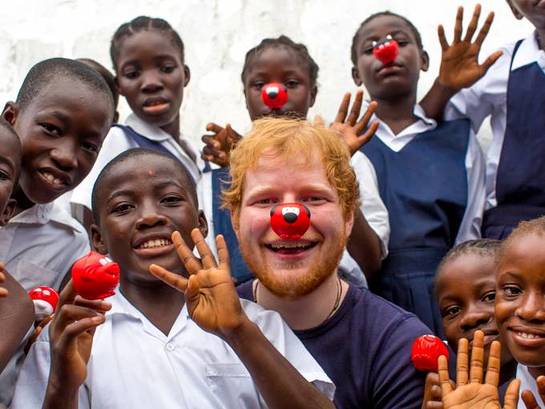 Ed Sheeran Supports Red Nose Day