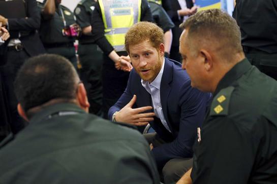 Prince Harry visits the London Ambulance Service to help kick off this year's Time to Talk Day