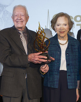 The Georgia Institute of Technology awarded the Ivan Allen Jr. Prize for Social Courage to former President and First Lady Jimmy and Rosalynn Carter